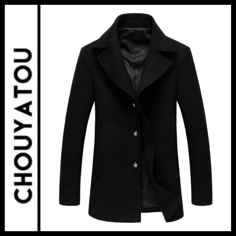 NWOT Men’s Classic Wool Blend Pea Coat